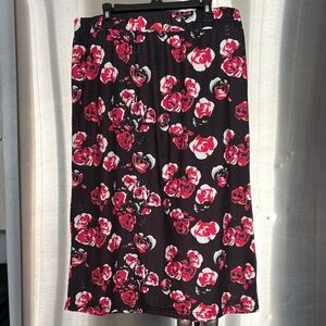 Floral Black and Pink Women's Skirt